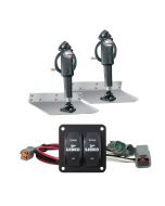 Lenco 12" x 12" Standard Trim Tab Kit w/Double Rocker Switch Kit