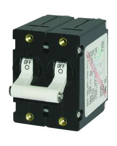 Blue Sea 7240 A-Series Double Pole Toggle - 40AMP - White
