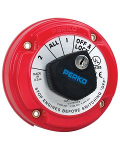 Perko 8504DP Medium Duty Battery Selector Switch w/Alternator Field Disconnect & Key Lock