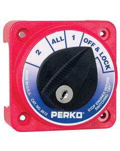 Perko Compact Medium Duty Battery Selector Switch w/Key Lock