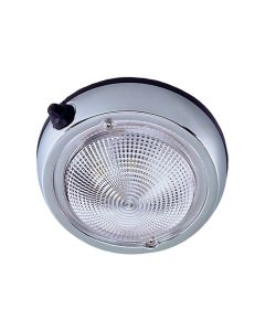 Perko Surface Mount Dome Light - 3 3/4" O.D. (3" Lens) - Chrome Plated