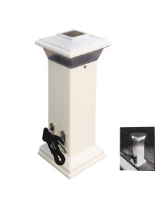 Dock Edge Cleatlite Solar Dock Light w/SS Mooring Cleat 12"