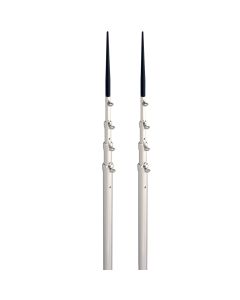 Lee's 16.5' Bright Silver Black Spike Telescopic Poles f/Sidewinder