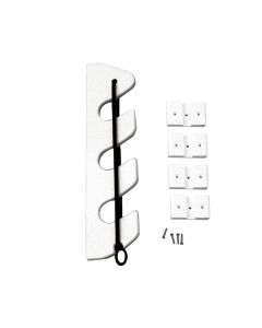 TACO 3-Rod Poly Bungee Rod Holder Rack - White