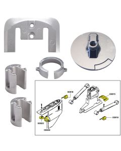 Tecnoseal Anode Kit w/Hardware - Mercury Bravo 1 - Aluminum