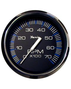 Faria Chesapeake Black SS 4" Tachometer - 7,000 RPM (Gas - All Outboards)