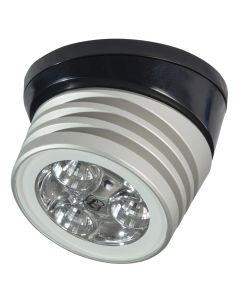 Lumitec Zephyr LED Spreader/Deck Light -Brushed, Black Base - White Non-Dimming