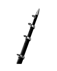 TACO 12' Black/Silver Center Rigger Pole - 1-1/8" Diameter