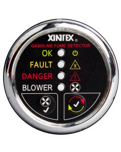Xintex Gasoline Fume Detector & Blower Control w/Plastic Sensor - Chrome Bezel Display