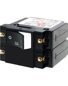 Blue Sea 7575 A-Series Raised Rocker Circuit Breaker - Double Pole - 32A