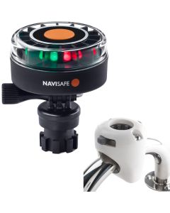 Navisafe Navilight 2NM Tricolor w/Navimount Base & Rail Mount - White