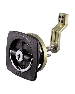 Perko Black Flush Lock - 2.5" x 2.5" w/Offset Cam Bar & Flexible Polymer Strike
