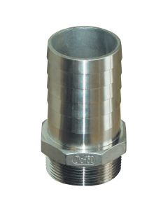 GROCO 1-1/4"" NPT x 1-1/4" ID Stainless Steel Pipe to Hose Straight Fitting