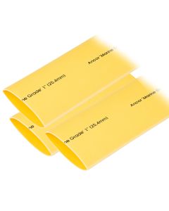 Ancor Heat Shrink Tubing 1" x 12" - Yellow - 3 Pieces