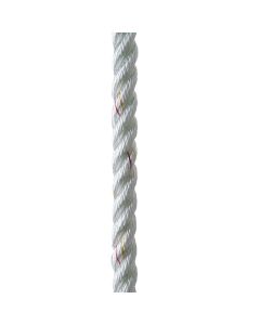 New England Ropes 1/2" X 15' Premium Nylon 3 Strand Dock Line - White w/Tracer