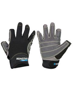 Ronstan Sticky Race Gloves - 3-Finger - Black - XS