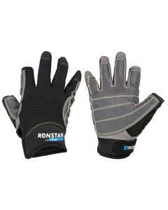Ronstan Sticky Race Gloves - 3-Finger - Black - L