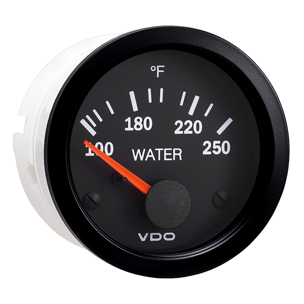 VDO Vision Black 250 degreeF Water Temperature Gauge Use with US